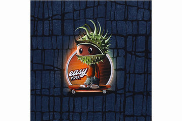 French Terry Panel "Chestnut Friends", Easy Rider, blau, petrol, Thorsten Berger, Swafing